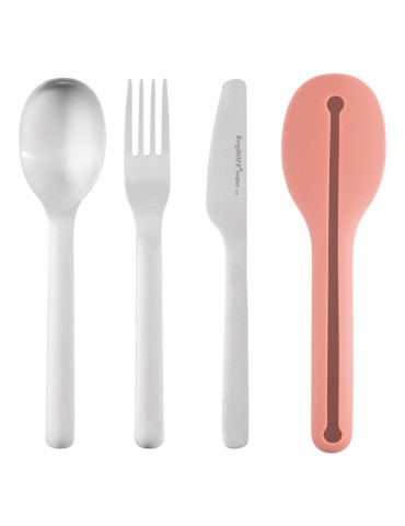 CUBERTERÍA  3  PIEZAS  CON  FUNDA  DE  SILICONA