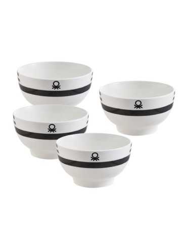 JUEGO  4  BOL  DE  DESAYUNO  BENETTON