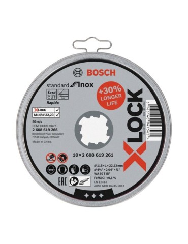 DISCO  C  FINO  XLOCK  LATA  10  UD  125X1  MM  2608619267