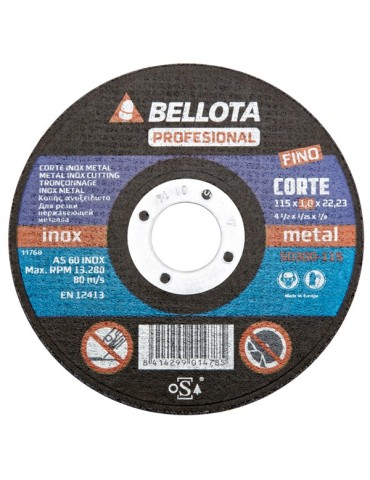 DISCO  C  METAL/INOX  EJE  FINO  180X1,6  MM  50320