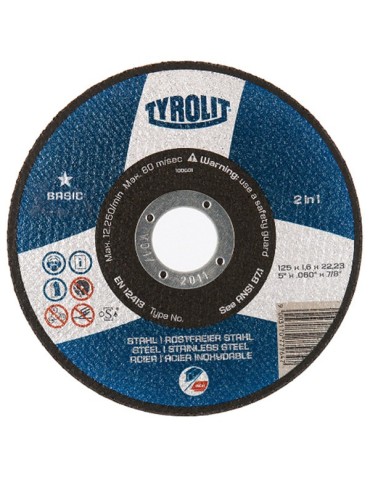 DISCO  C  RECTO  METAL/INOX  125X1,6MM  34332873  A46Q-BFB