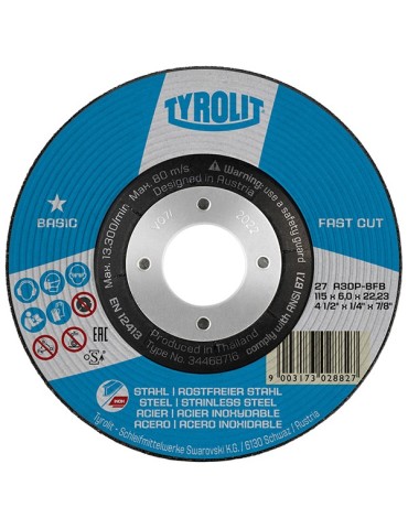 DISCO  DESBASTE  ACERO  27  125X6  MM  34468717  A30P-BFB