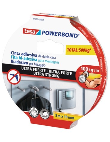 CINTA  DB  CARA  ULTRA  FUERTE  5MX  19  MM  66792-00003-00