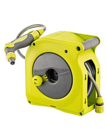 MINI  ENROLLADOR  MANUAL  VERDE+MANGUERA+PISTOLA  10  M  9805848
