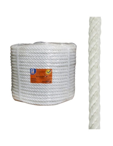CUERDA  NYLON  MATE  8  MM  BLANCO  100  M  PH0580