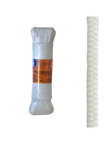 CUERDA  NYLON  TRENZADO  4  MM  BCO  20  M  PH0577
