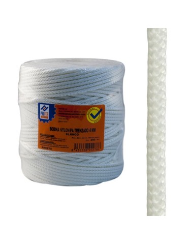 CUERDA  NYLON  TRENZADO  4  MM  BCO  200  M  PH0578