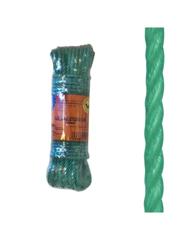 CUERDA  POLIETILENO  5  MM  VERDE  20  M  PH0553