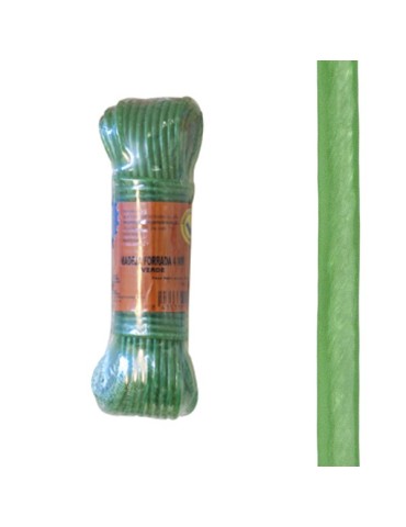 CUERDA  PE  FORRADA  4  MM  VERDE  10  M  PH0558