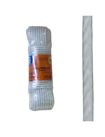 CUERDA  PE  FORRADA  5  MM  BLANCO  20  M  PH0566