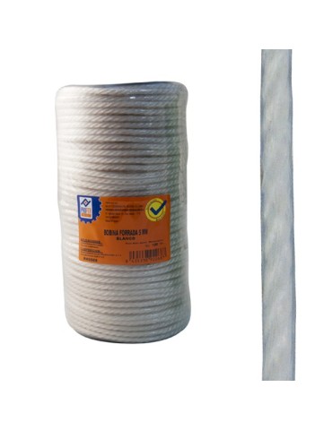 CUERDA  PE  FORRADA  5  MM  BLANCO  100  M  PH0568