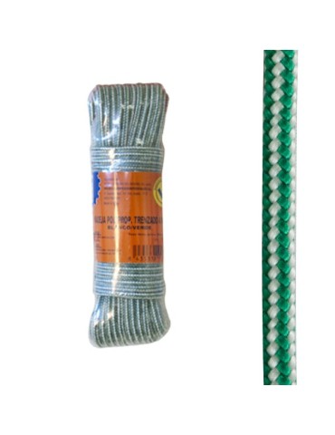 CUERDA  PP.TRENZAD.4  MM  BLA/VER  15  M  PH0612
