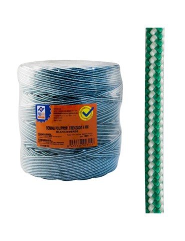 CUERDA  PP.TRENZAD.4  MM  BLA/VER  100  M  PH0614