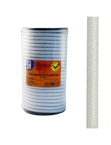 GOMA  ELASTICA  CARRET.4MM  BLANC  200  M  PH0673