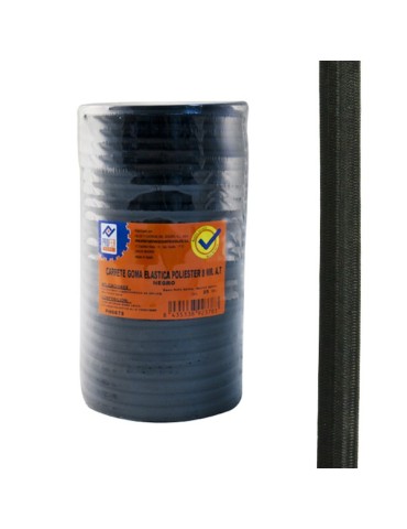GOMA  ELASTICA  CARRET.8MM  NEGRO  25  M  PH0678