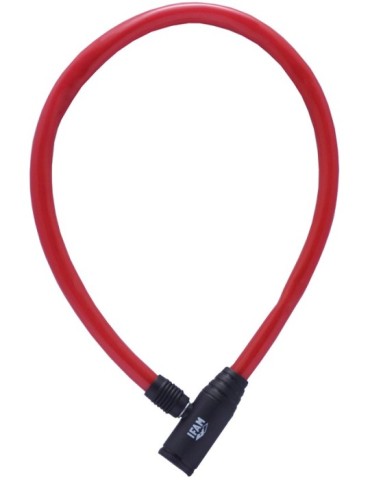 CANDADO  CABLE  BICI  JUNIOR  ROJO  60  CM  000301R