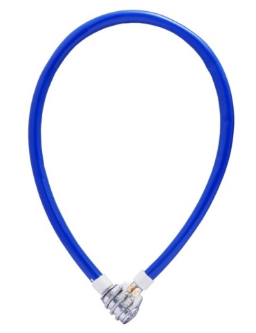 CANDADO  CABLE  BICI  COMBI  AZUL  60  CM  000302B