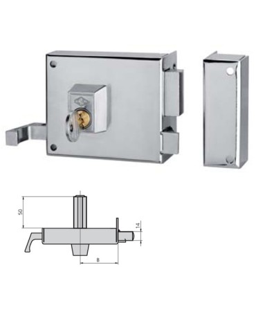 CERRADURA  SOBREP  IZDA  ESMAL  100  MM  1125AR10I/1
