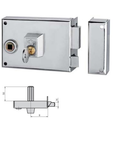 CERRADURA  SOBREP  IZDA  ESMAL  120  MM  1125BR12I/1