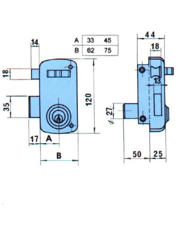 CERRADURA  SOBREPONER  70  D  5056-A