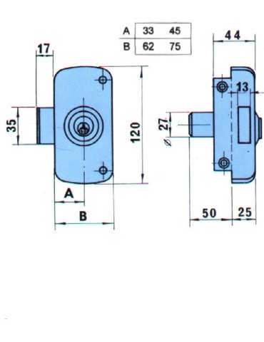 CERRADURA  SOBREPONER  70  D  5056-C
