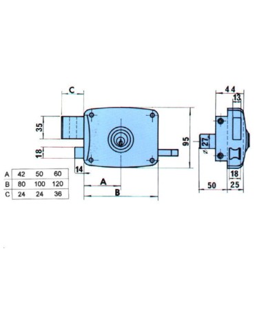 CERRADURA  SOBREPONER  80  I  5125-A