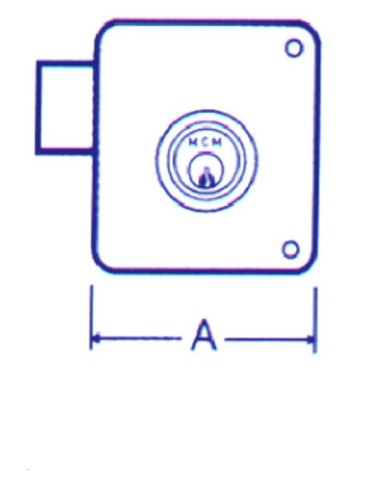 CERRADURA  SOBREP  PINT  IZDA  80  I  2524PR