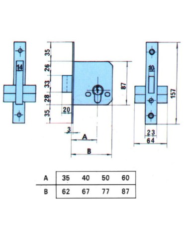 CERRADURA  EMBUTIR  HL  50  MM  5811