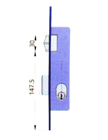 CERRADURA  EMBUTIR  MET  HN/CN  20  MM  1964V/0