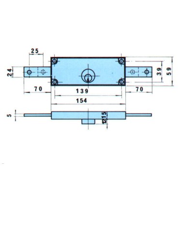 CERRADURA  EMBUTIR  PERSIANA  -  5511/HZ