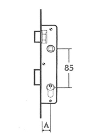 CERRADURA  EMBUTIR  P/METALICA  30  MM  2650-3013A411