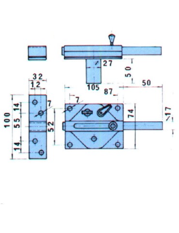 CERROJO  COBRE  VIEJO  -  2930  CV