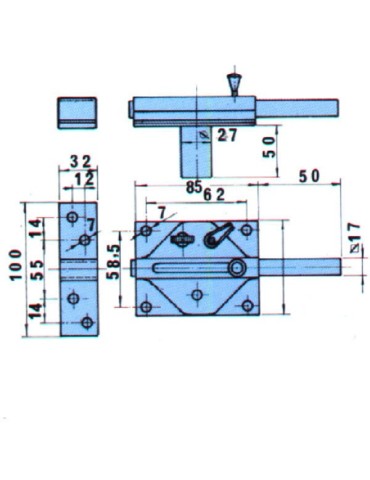 CERROJO  LATONADO  -  3930  HL