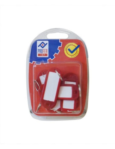 PORTAETIQUETAS  LLAVERO  ROJO  8P  -  PT0729