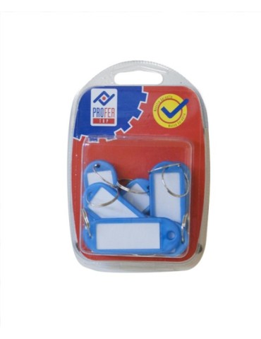 PORTAETIQUETAS  LLAVERO  AZUL  8P  -  PT0730