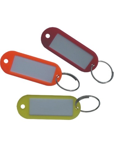 PORTAETIQUETAS  LLAVERO  B/100  -  98505  ROJO