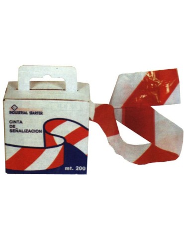 CINTA  SEÃALIZACION  BLANCO/ROJO  7CMX200  M