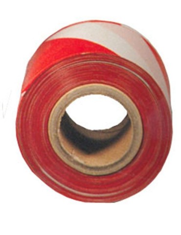 CINTA  SEÃALIZACION  BLANCO/ROJO  8CMX200  M