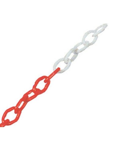 CADENA  PLASTICO  INTERIOR  MTS  7,5  MM  BLANCA/ROJA