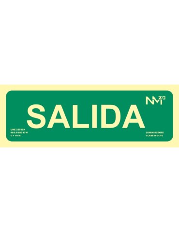 SEÃAL  SALIDA  PVC  CLASE  B  105X300MM  RD12104