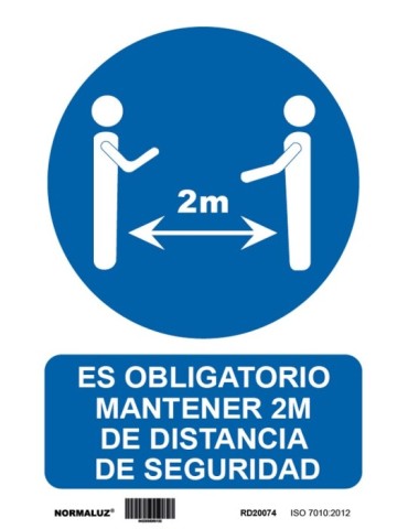 OBLIGA  DISTANCIA  2M  SEGURIDAD  200X300  MM  RD20674