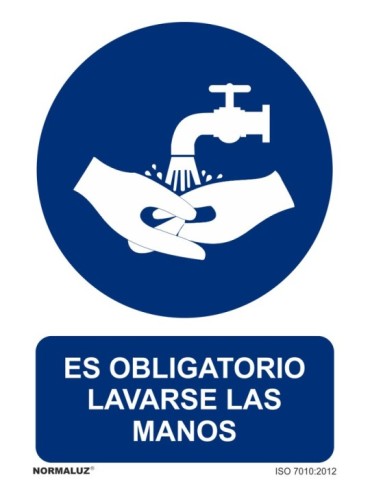 OBLIGATORIO  LAVARSE  LAS  MANOS  200X300  MM  RD20628