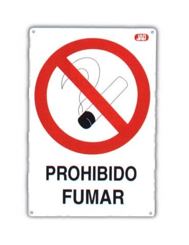 SEÃAL  FIJA  PROHIBIDO  FUMAR  40X30  CM  0230