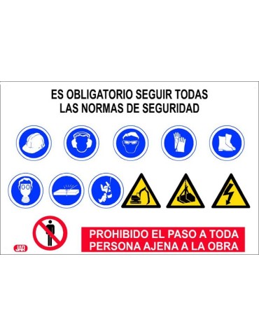 SEÃAL  OBRA  COMBINADO  PVC  0,4MM  100X70  CM  4046001