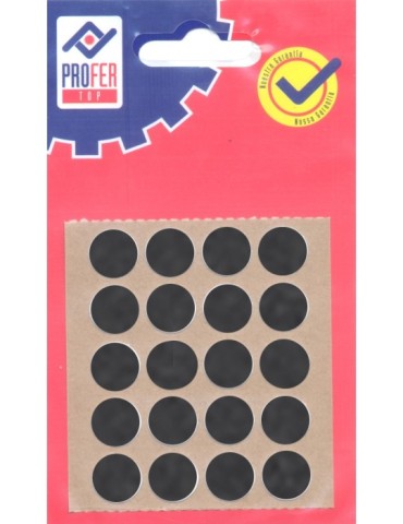 TAPON  ADHESIVO  NEGRO  BL  20  PZ  13  MM  PT0712
