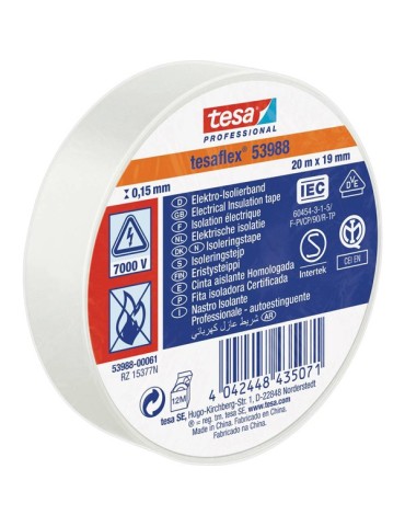 CINTA  AISLANTE  BLANCA  20  MX19  MM  53988-00061-00