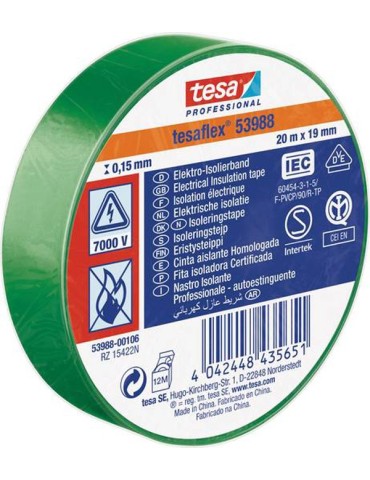 CINTA  AISLANTE  VERDE  20  MX19  MM  53988-00106-00