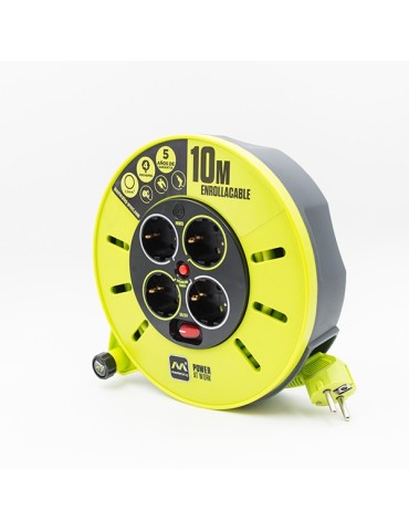 ENROLLACABLES  CASSETE  4T  C/INTERRUPTOR  10  MTS  CME10164SL-PX