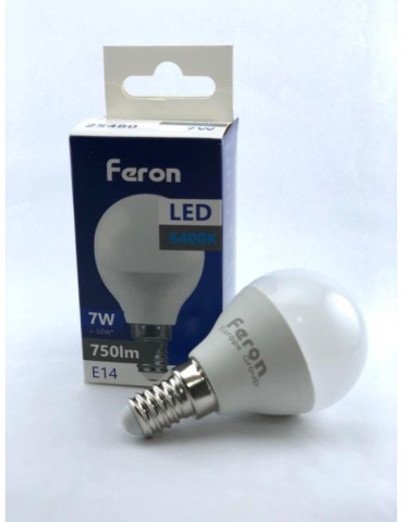 LAMPARA  LED  ESFERICA  E14  LF  6400K  750LM  7  W  25480