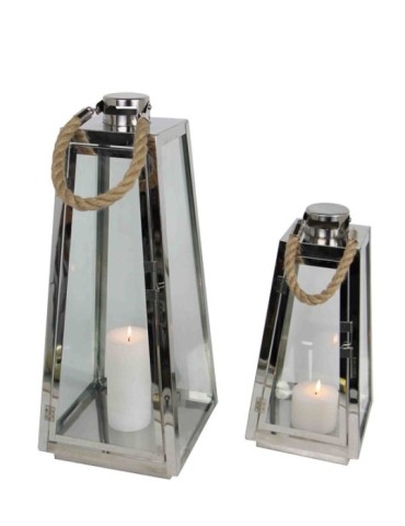 SET  2  FAROLILLOS  INOX  2  C2-0060